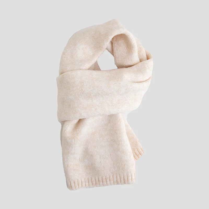 Ladies' wool - containing soft, skin - friendly, versatile scarves. High - end solid - color thickened knitted shawls for winter