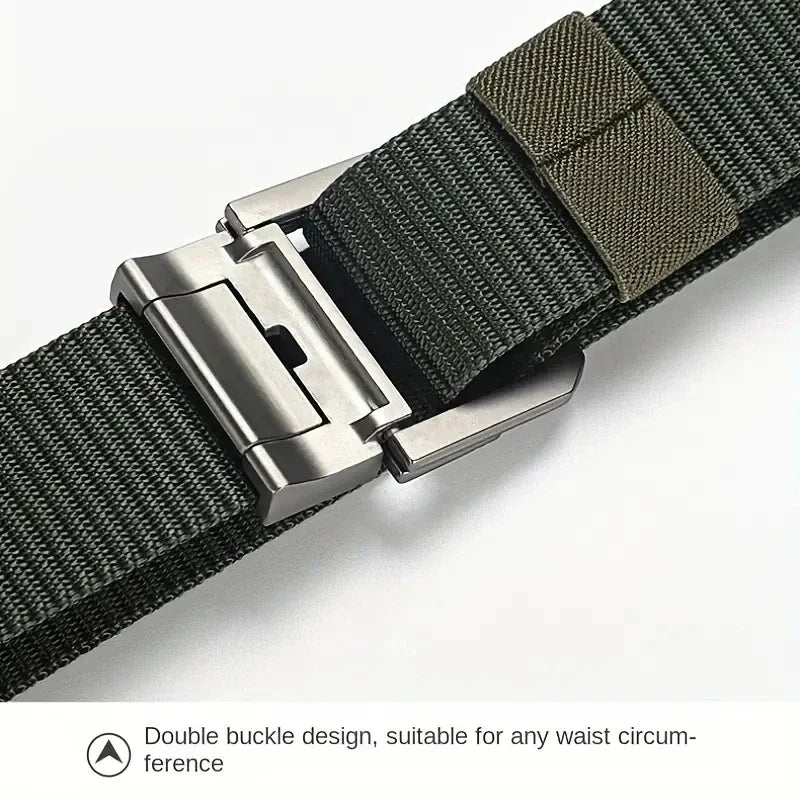 Men Belts Automatic Buckle Metal Webbing Belts for Men Canvas Nylon High Quality Strap Casual Sports Belt