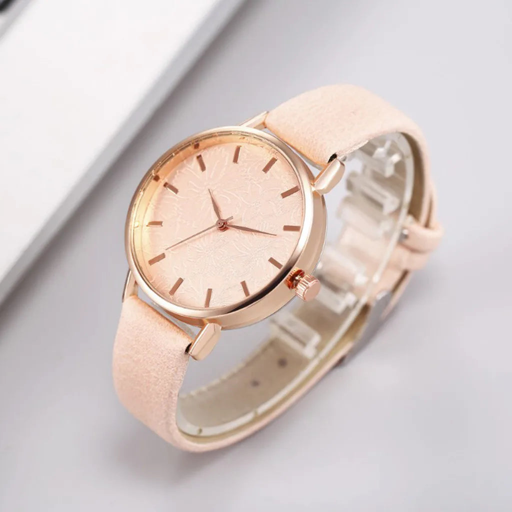 Casual Quartz Watches for Women Stylish Luxury Flowers Green Bracelet Watches Ladies Dress Creative Clock Watches Relojes Mujer