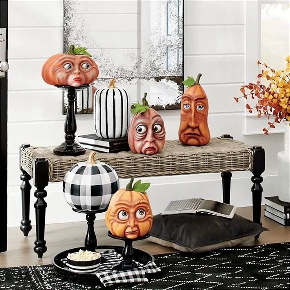 Halloween atmosphere outdoor decoration props Ghost party pumpkin head courtyard venue decoration Indoor garden parts