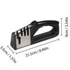 Kitchen 4 Segment Knife Sharpener Multifunctional Portable Non-slip Base Knife Sharpener Household Kitchen Gadgets Accessories