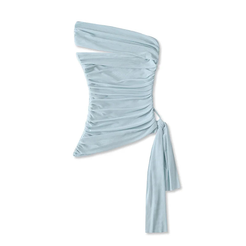 Summer Tops Sexy Crop Tops For Woman 2025 Summer Tanks & Camis Black Halter Top Mesh Top Pink Ruched Tank Top Side Tie Tube Top