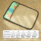 Pet Bed Sleeping Mat Dog Beds Rattan Woven Cat Mat Bed Summer Pet Cooling Mat for Small Dog Cats Puppy Beds Cushion Chihuahua
