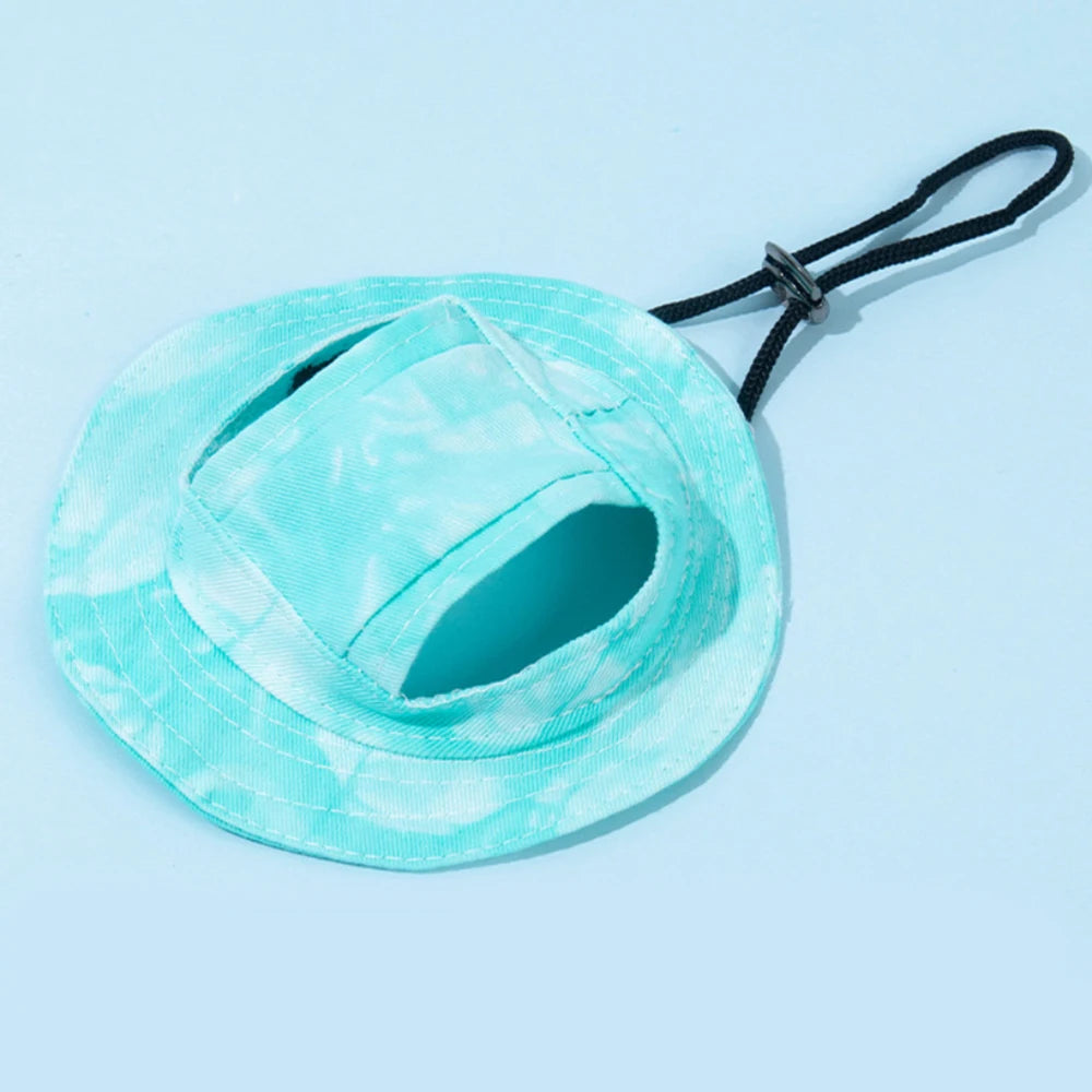 Pet Hats with Ear Holes Summer Outdoor Cute Dog Cat Hat Colorful Adjustable Baseball Cap for Small Medium Dogs Cats Pet Supplies
