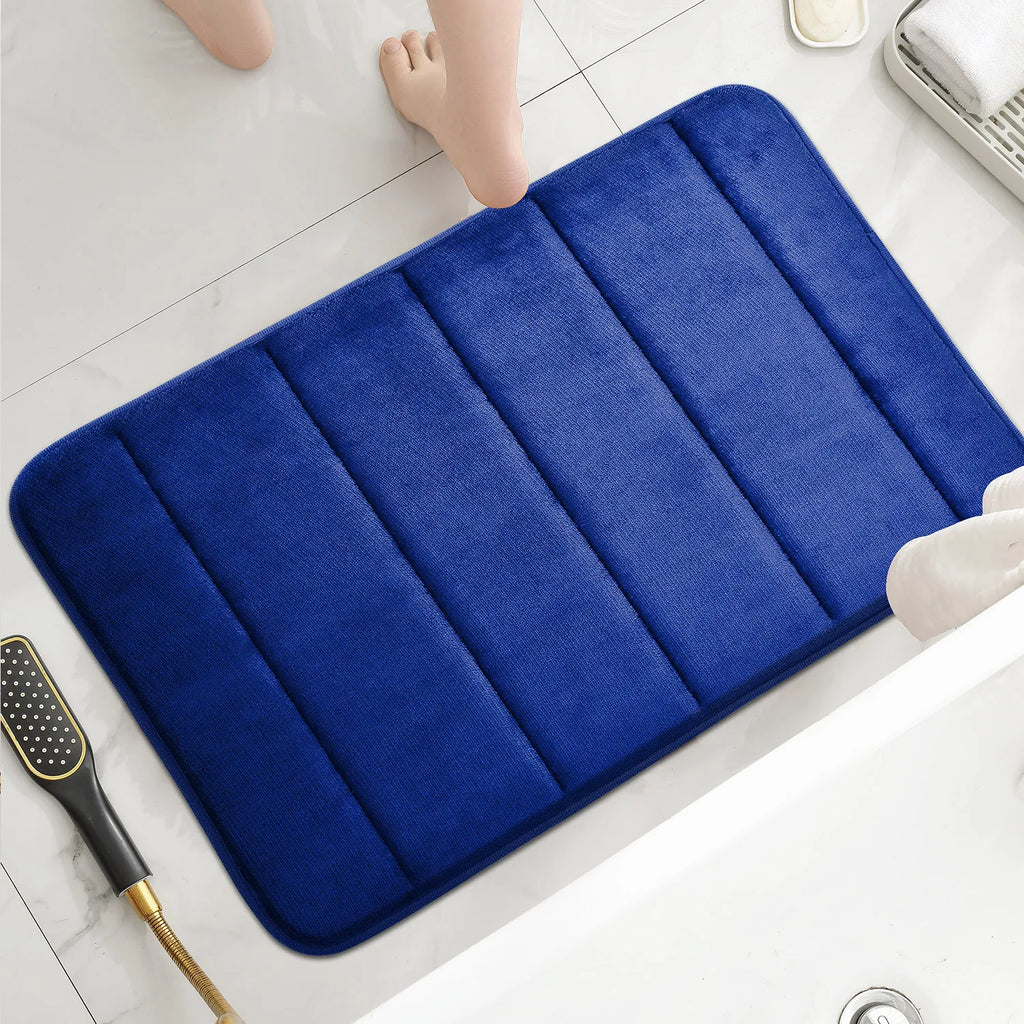 Bathroom Coral Velvet Anti-skid Mat,Quick Water Absorption,Dry Machine Washing,Toilet Mat,SoftComfortable, Easy Mat Bathroom Use