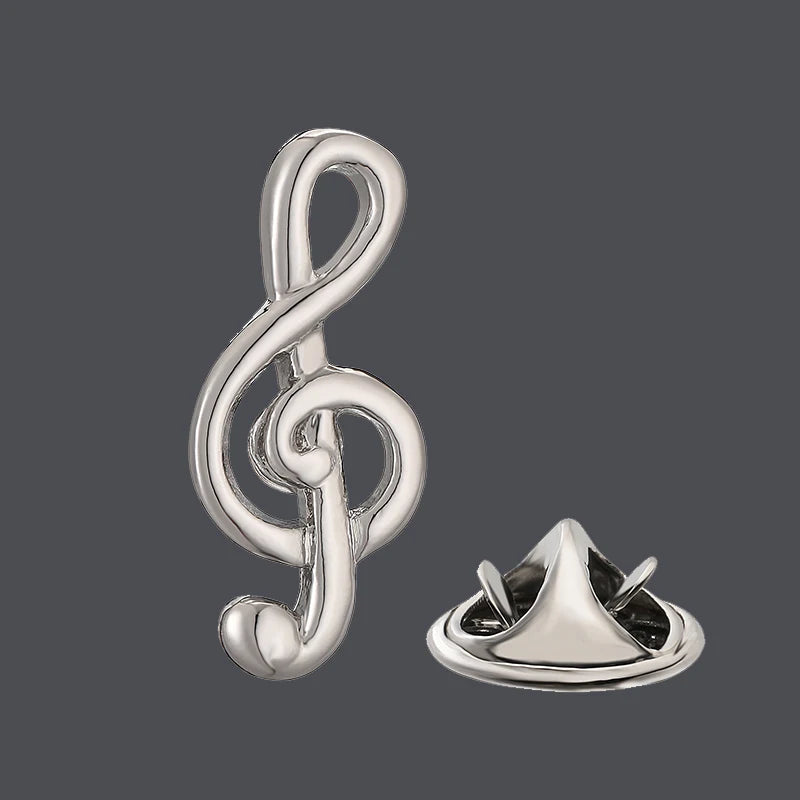 Men's brooch note music equipment rack drum violin guitar piano saxophone design Suit coat lapel pin women's backpack hat badge