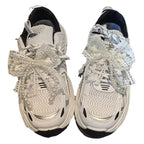 Fashion Lace pearl bow Shoe laces Charms for Sneakers Decorative Shoe Flower Buckle Premium Decorative Shoe Charm Accessories