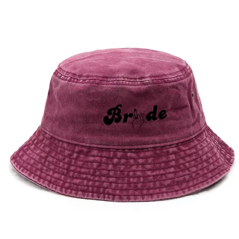 Bridal Bucket Hat Female Beach Pool Marriage Wedding Engagement Party Bridal Gift Travel Fashion New Fishing Cap Gift Wholesale