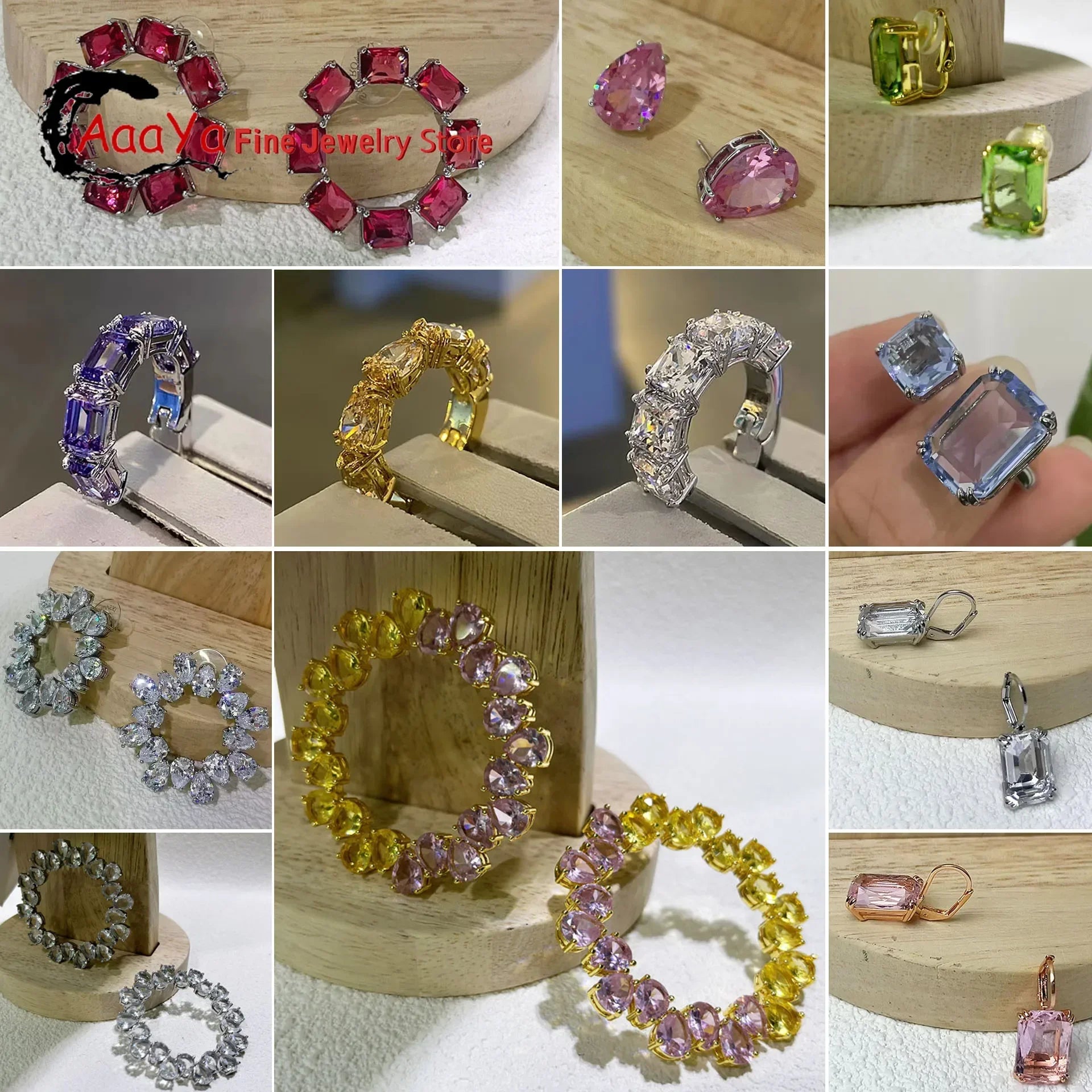 Original Drop Earrings 2025 New Trendy Crystal Fine Jewelry Sets Designer Earring Gift Party Jewelry for Women