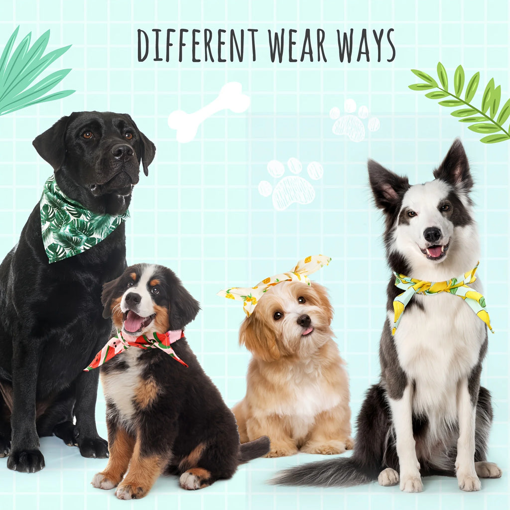 PrimePets Dog Bandanas - Cool & Durable Breathable Polyester Scarves for Summer Fun - Fashionable Accessories