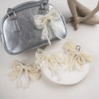 1pair Fashion Lace Pearl Bow Shoe Laces Charms for Sneakers Decorative Shoe Flower Buckle Decorative Shoe Charm Accessories