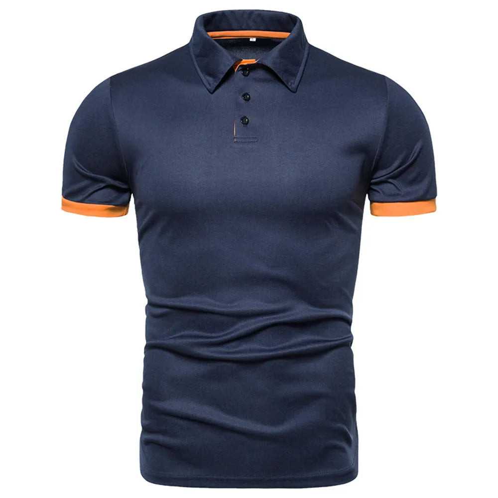 2025 New Mens Polo Shirts Solid Color Short Sleeve Men Polo Shirt Leisure Lapel Man Polo Shirt For Male Tops Shirts