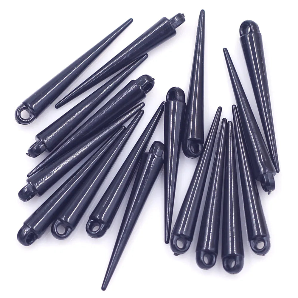 Pendants Spikes Tear Rivet Punk Studs Cone Acrylic For Earring Necklace Charms Jewelry DIY Findings 50Pcs