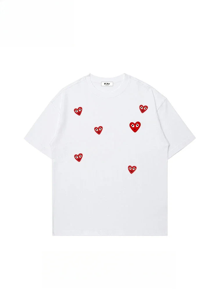 Short-sleeved T-shirts for men are a trendy summer fashion choice, featuring loose and casual prints from trendy brands