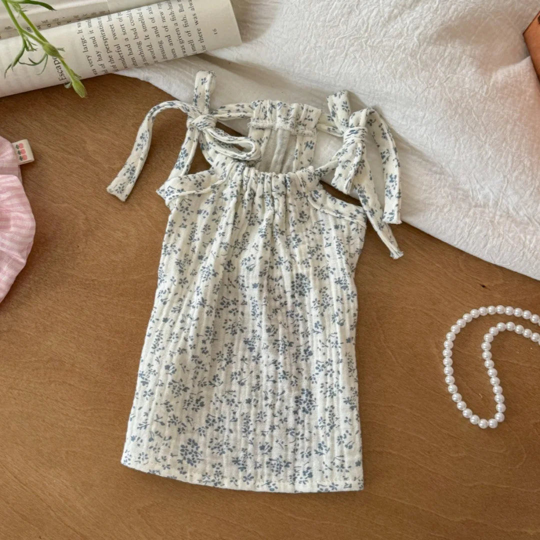 Pet Breathable name-branded clothes Vest Camisole Pajamas Pet Drawstring Dress Small Dog Clothes Cat Spring Puppy Clothes for Small Dogs