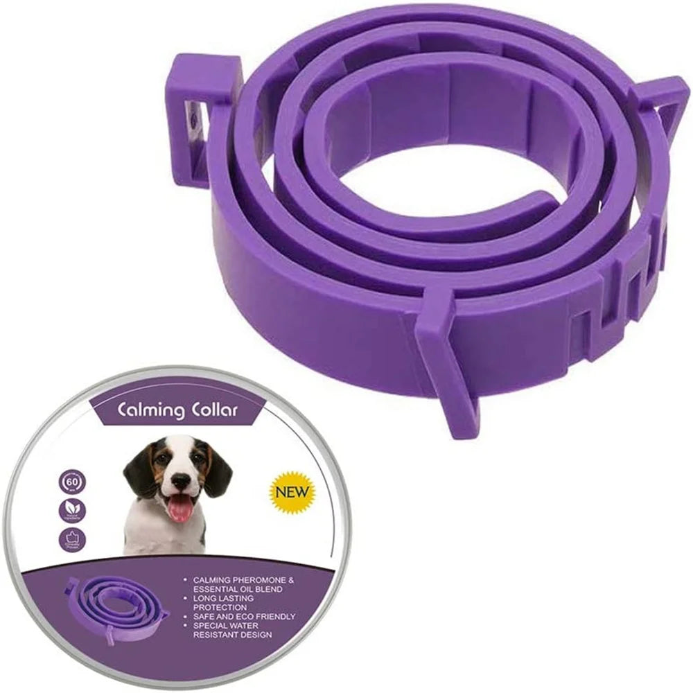 Pet Calming Collar For Cats Dogs Adjustable Anxiety Pheromone Reducing Pet Collar Lasting Natural Calm Relax Soothing Collars