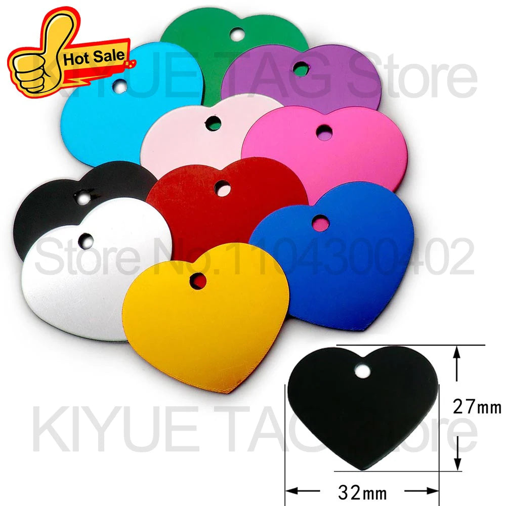 Custom Tags 100PCS Pet Supplies Custom Personalized Cat Collar Name Tag Custom Engraved Dog ID Tag Aluminum Pendant Accessories