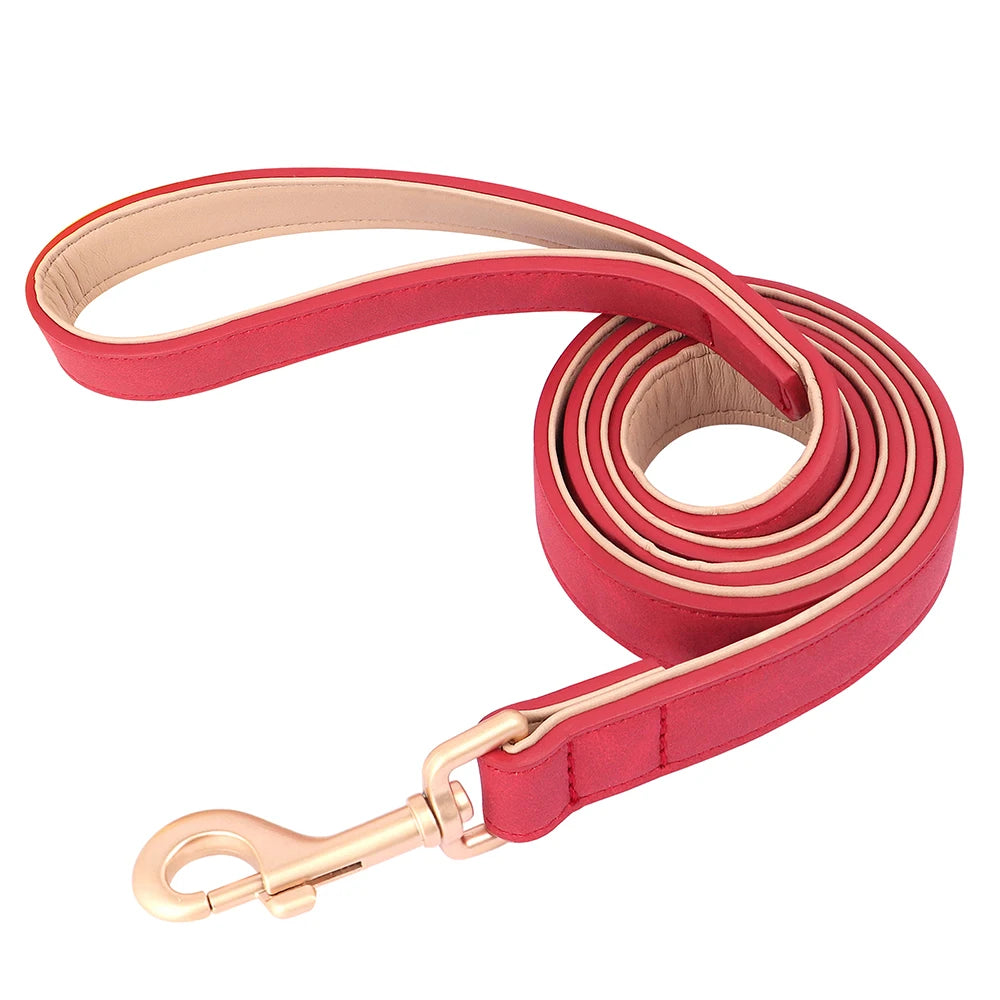 120cm Pet Leash Soft PU Leather Padded Handle Dogs Lead Leash for Dog Walking Training German Shepherd Golden Retriever