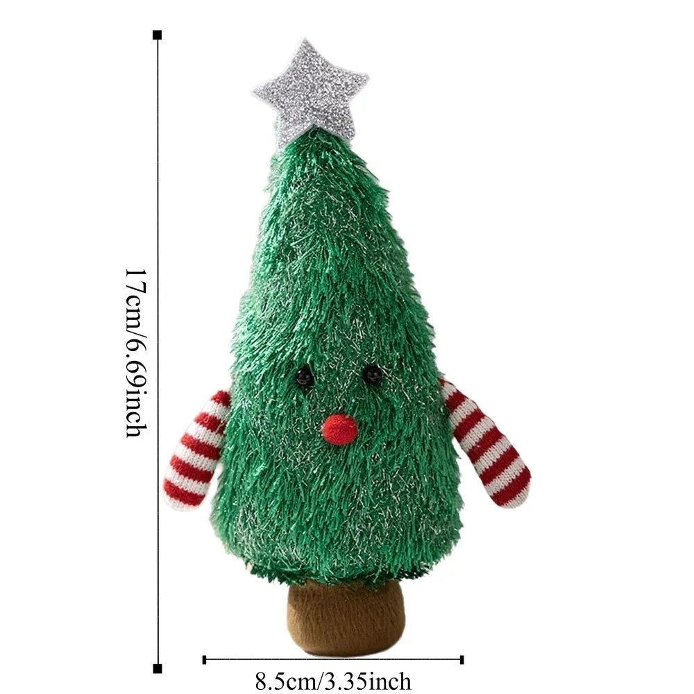 Home Decor Handmade Christmas Tree Decoration Soft Decorative Xmas Desktop Ornament Creative Cartoon Christmas Doll Kids Gift