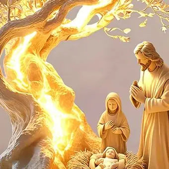 Easter Nativity Scene Figurine Tabletop Decor Nativity Figurines Set Home Decoration