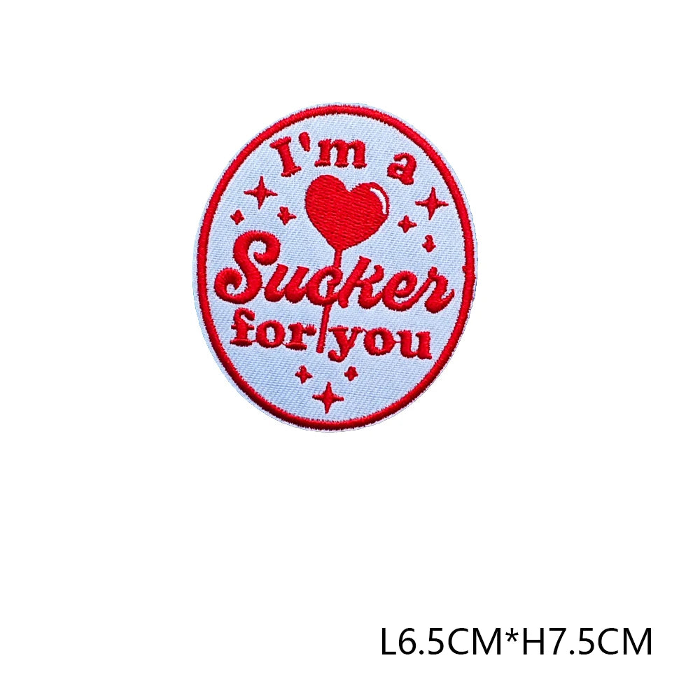 Valentine's Day Emblem Clothing Accessories Badge Sticker Embroidered Embroidery Sticker Iron-on Patches