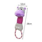 Pet Dog Chew Toys with Handle for Small Medium Dogs Pomeranian Corgi Animal Shaped Durable Interactive Pet Toy Puppy Accessories