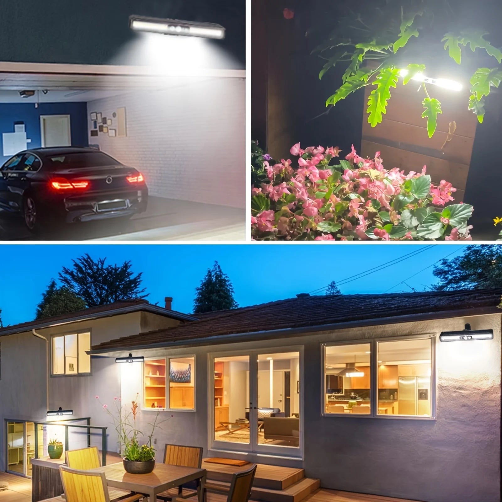 Outdoor Solar Sensor Light - Clip-on & Wall-mounted Dual-purpose, Suitable for Camping, Garage, Courtyard, Commercial Use