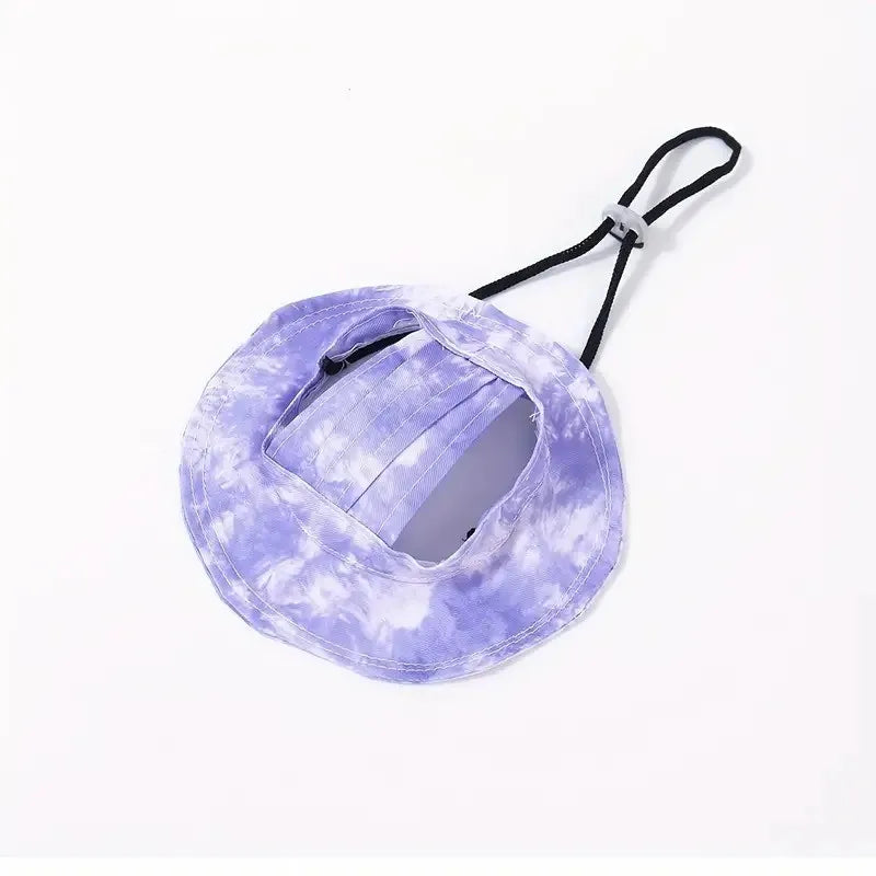 Pet Hats Cats Dogs Summer Sun Hats Open Ears Breathable Comfortable and Cute Bucket Hats Anti-strangulation Necks Adjustable