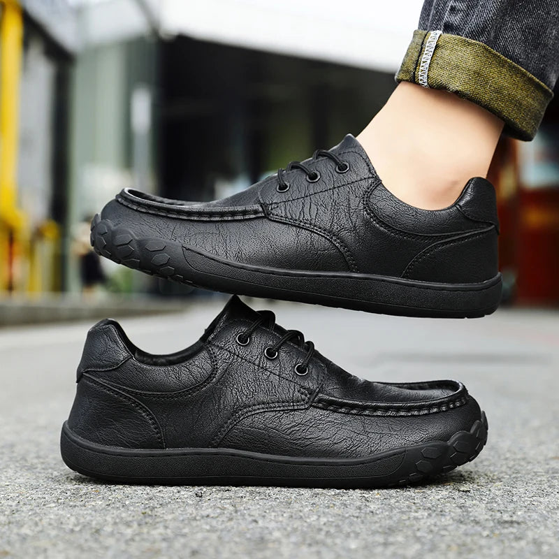 Men's Wide Toe Shoes 2024 Classic Fashion Barefoot Comfortable Flats Loafers Anti-slip and Soft Sole Walking Footwear Shoe