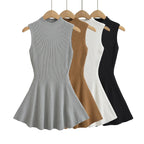 Summer Dresses for Women 2023 Sexy Sleeveless Knitted Dress Vestido Pullover Bodycon Mini Dress