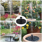 13/16/18cm Outdoors Solar Fountain Used for Bird Bath Garden Landscape Decoration Rockery Swimming Pool Floating water Fountains