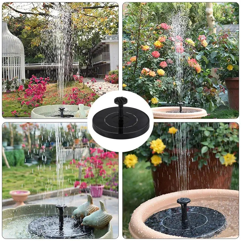 13/16/18cm Outdoors Solar Fountain Used for Bird Bath Garden Landscape Decoration Rockery Swimming Pool Floating water Fountains