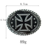 Celtic cross belt buckle with chain edge