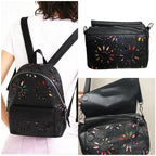 European, American, Spanish original single backpack, light luxury, fashionable hollow flower designer's large capacity backpack