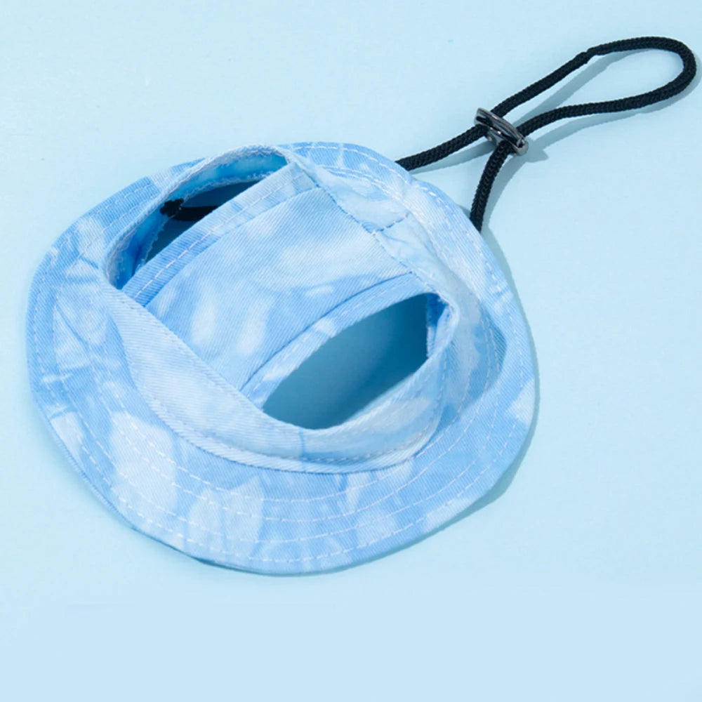 Pet Hats with Ear Holes Summer Outdoor Cute Dog Cat Hat Colorful Adjustable Baseball Cap for Small Medium Dogs Cats Pet Supplies