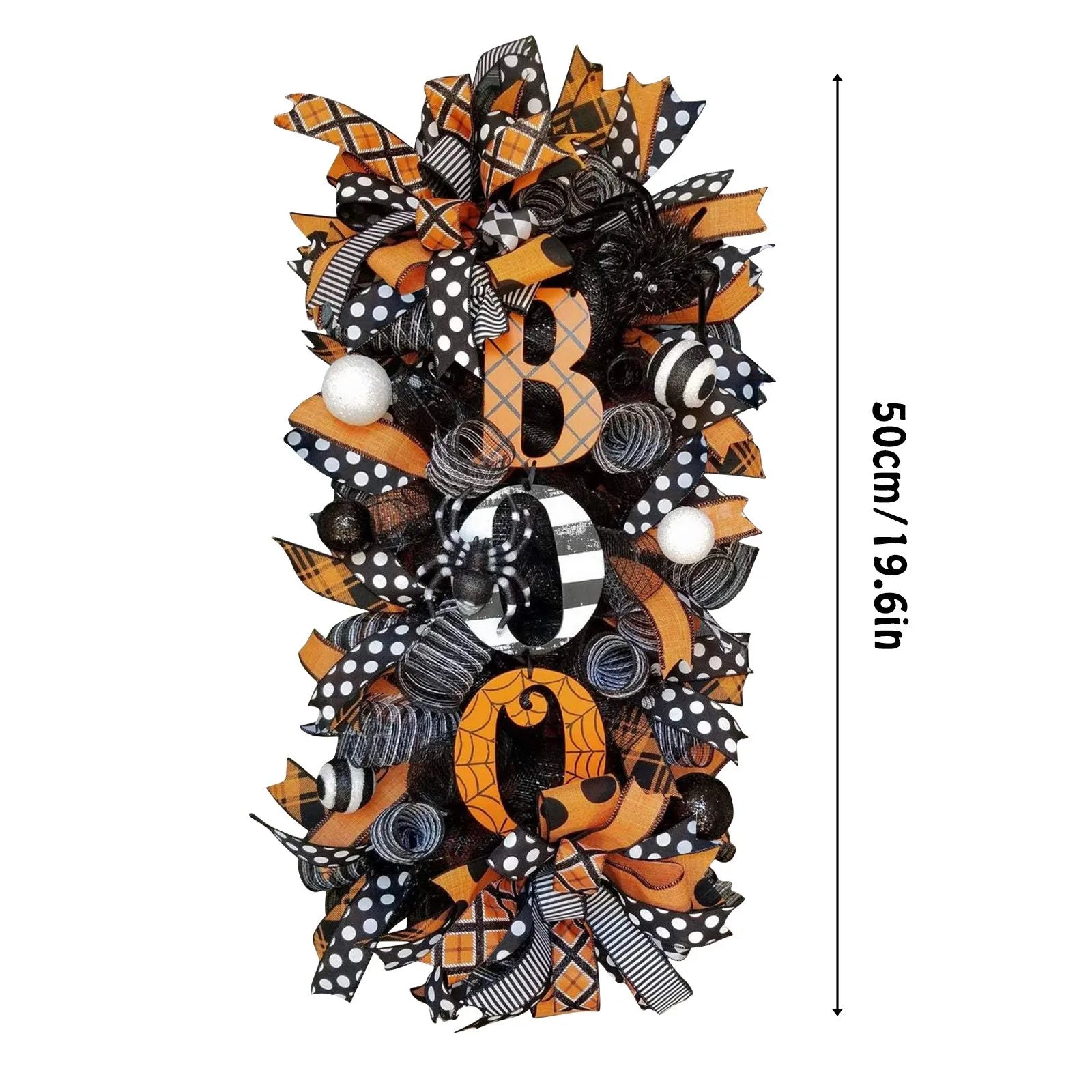 3D Halloween Swag Wreath Fall Wreath Outdoor Front Door Indoor Wall Decor Ornament, Creative Funny Halloween Door Decoration