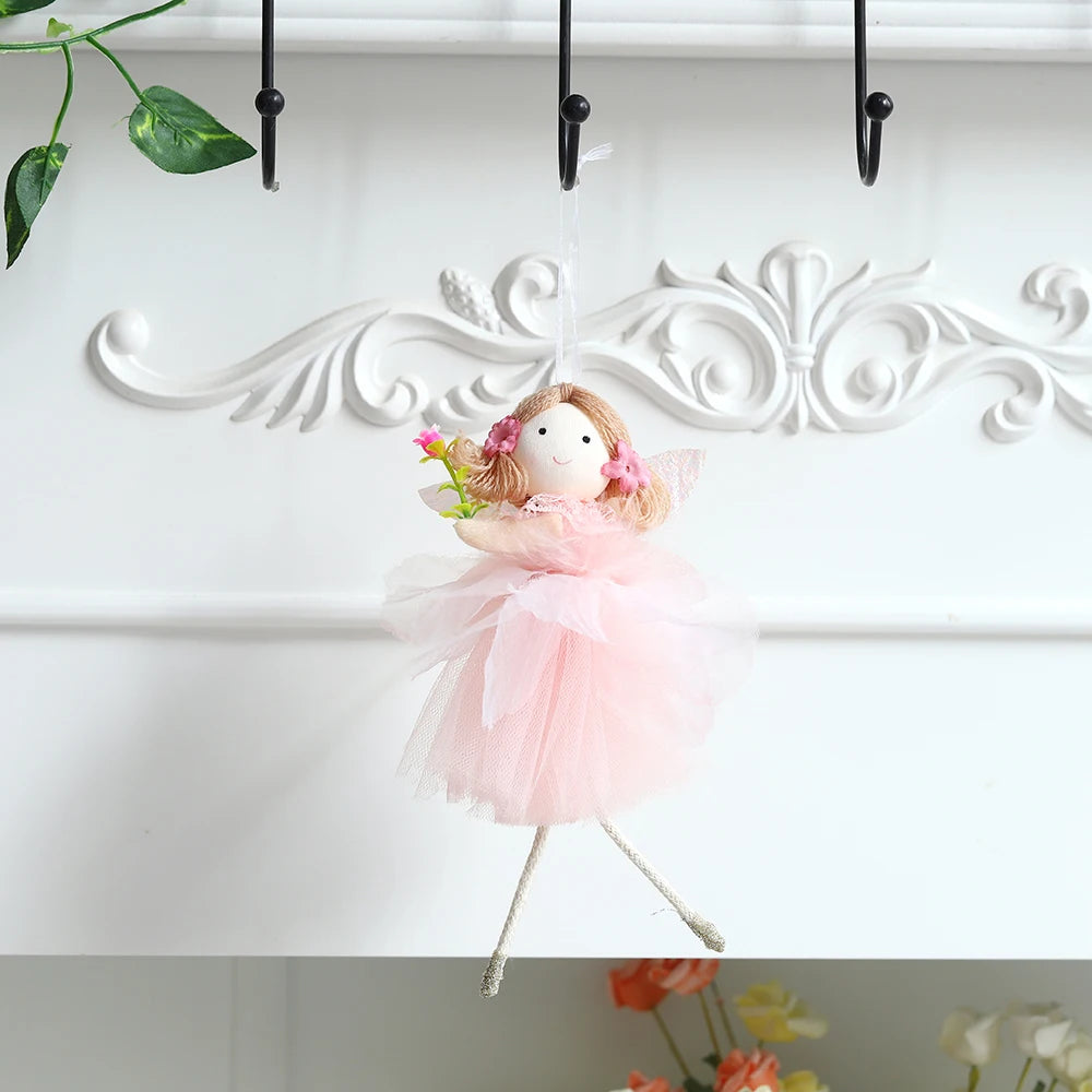 Easter Flower Fairy Skirt Elf Hanging Ornament Multi Colors Angel Girl Pendant Happy Easter Spring Party Decoration Kid Gifts
