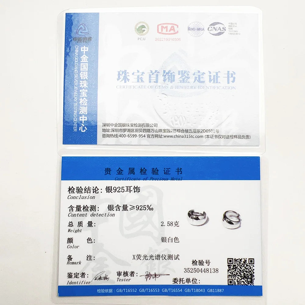 Hoop Earring Elegant Chunky Design Europe Fine Jewerly For Women Men Vintage Gift In Real 925 Sterling Silver