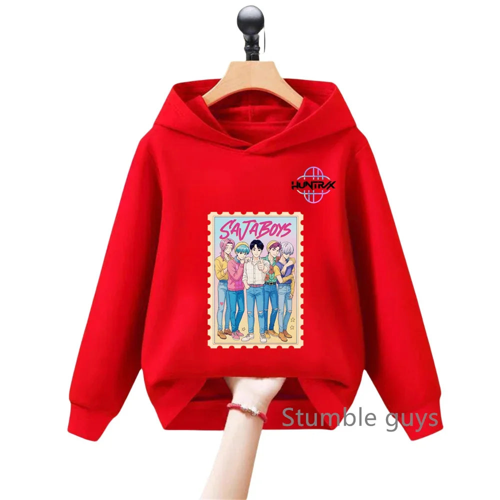 Children Hoodie Popular Movie KPop Demon Hunters Toddler1-14 Year Coat Boys Girls Tops autumn Spring Leisure Clothing