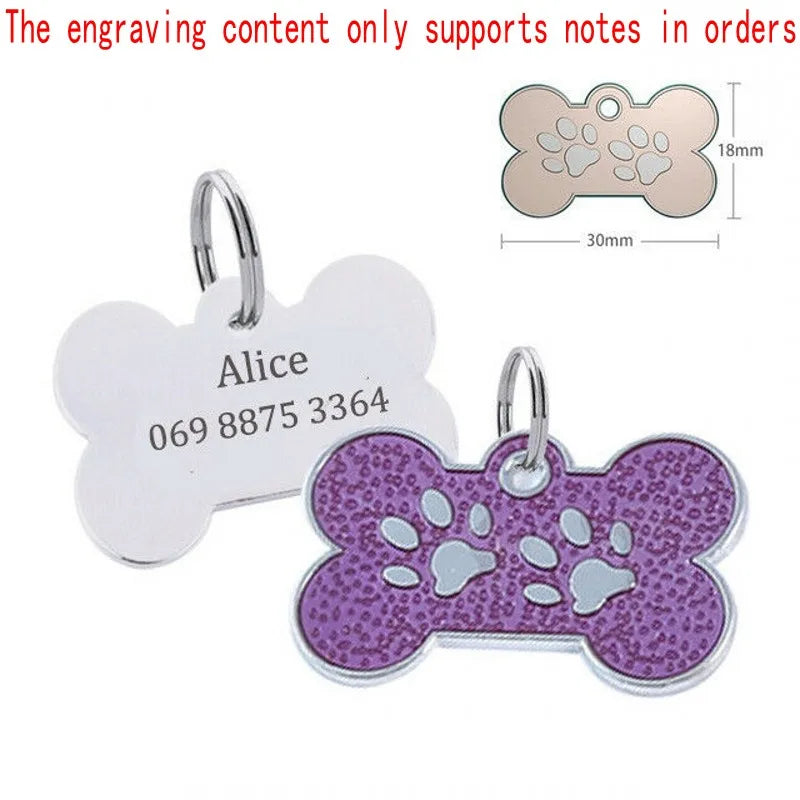 Personalized Custom ID Tag Pet Address Tags For Dogs Cats Engraved Collar Pendant Name Dog Tag Dogs Accessories Cats Items Custom Tags