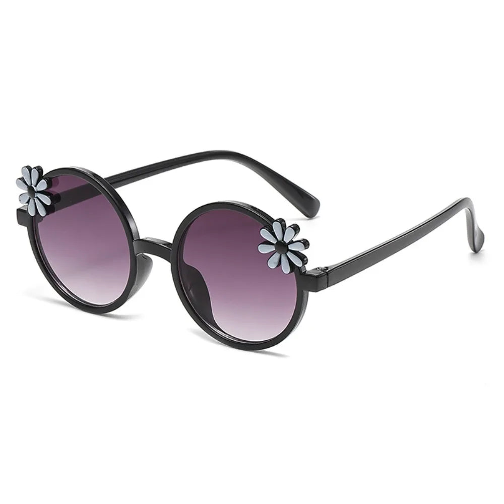 Shades Flower Sunglasses Anti Radiation Glass Kid Sunglasses Blocking Sunglasses Round Frame Sun Protection Children Eyeglass