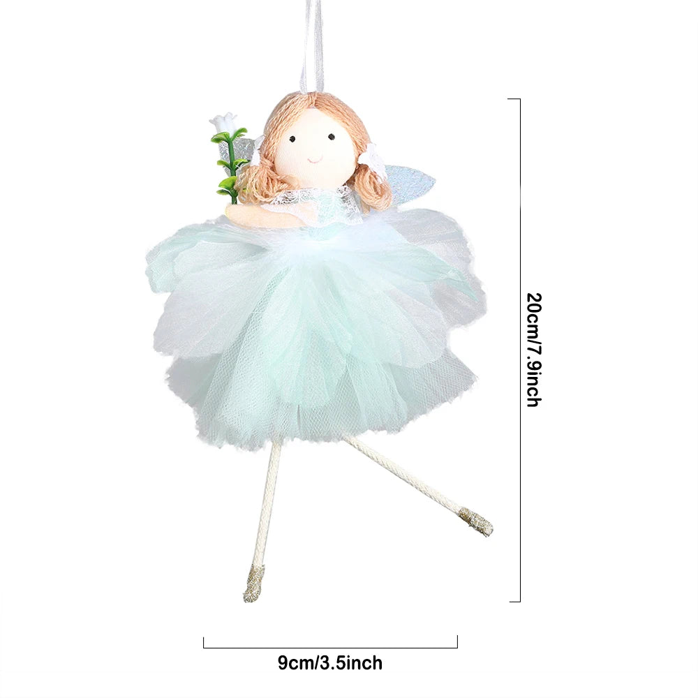 Easter Flower Fairy Skirt Elf Hanging Ornament Multi Colors Angel Girl Pendant Happy Easter Spring Party Decoration Kid Gifts