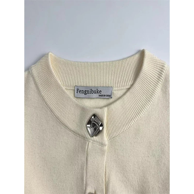 Women's 2025 New Sweater Spring Fashion Elegant Loose Long Sleeve Warm Cardigan Women's Sweater Chic Street Youth Sweater