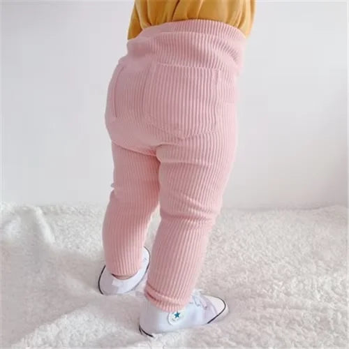 Children's Pants For Girls Boys Solid Big PP Kids Pants Spring Autumn Baby Toddler Long Trousers Casual Kid Trouser 1-6Years Old