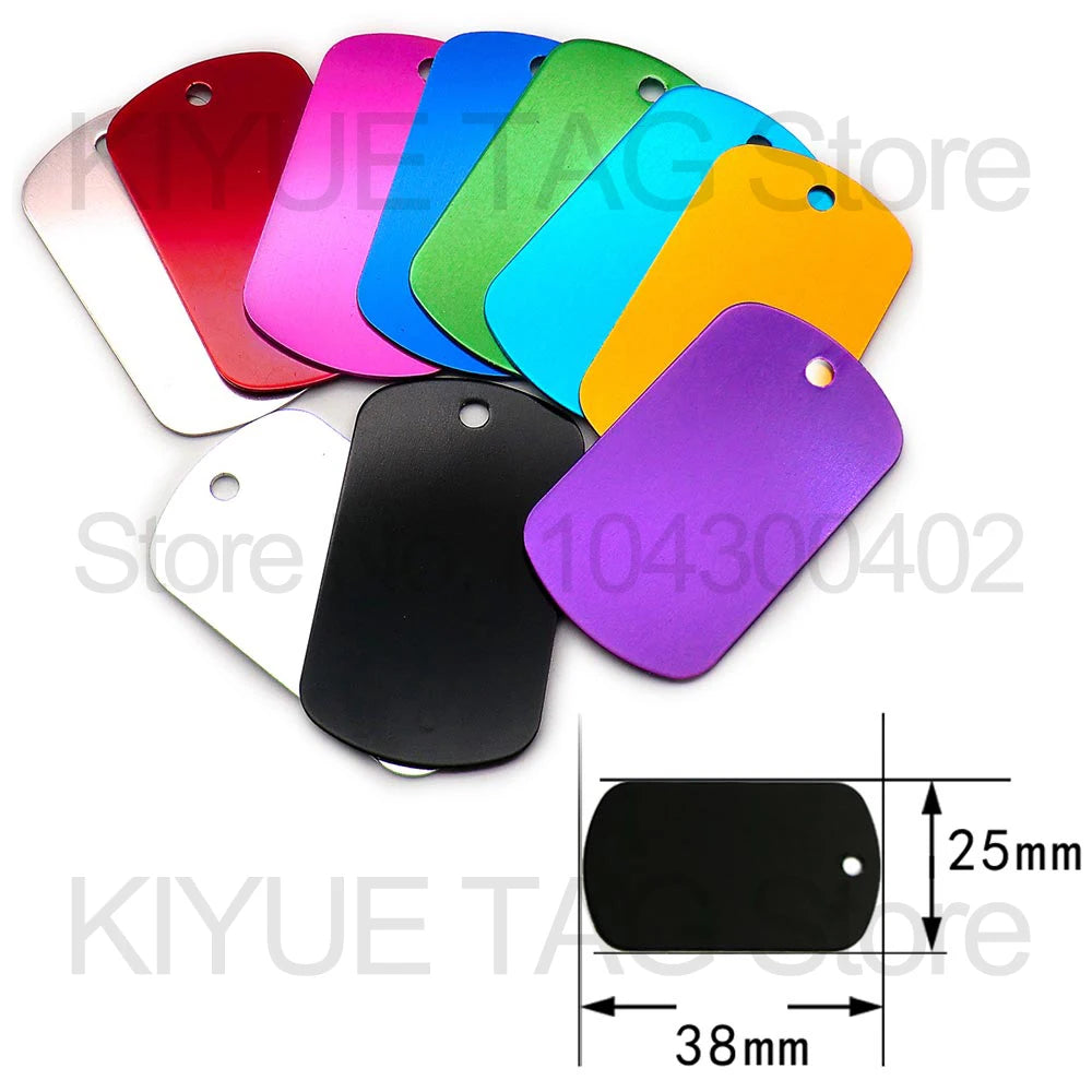 Custom Tags 100PCS Pet Supplies Custom Personalized Cat Collar Name Tag Custom Engraved Dog ID Tag Aluminum Pendant Accessories