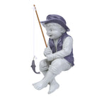 Garden Statue Fishing Boy Cartoon Character High Quality Resin Pool Pond Patio Lawn Outdoor Decoration Villa Gardening Ornament