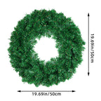 30/40/50cm Artificial Green Wreath PVC Wall Wreaths Seasonal Home The Wreath Christmas Ribbon Wreath Front Door Fall Wreaths