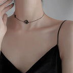 1PC Korean Chokers Necklaces Gothic Rose Short Necklace Neck Chains Choker CollaresParty Aesthetic Accessories Jewelry Gift