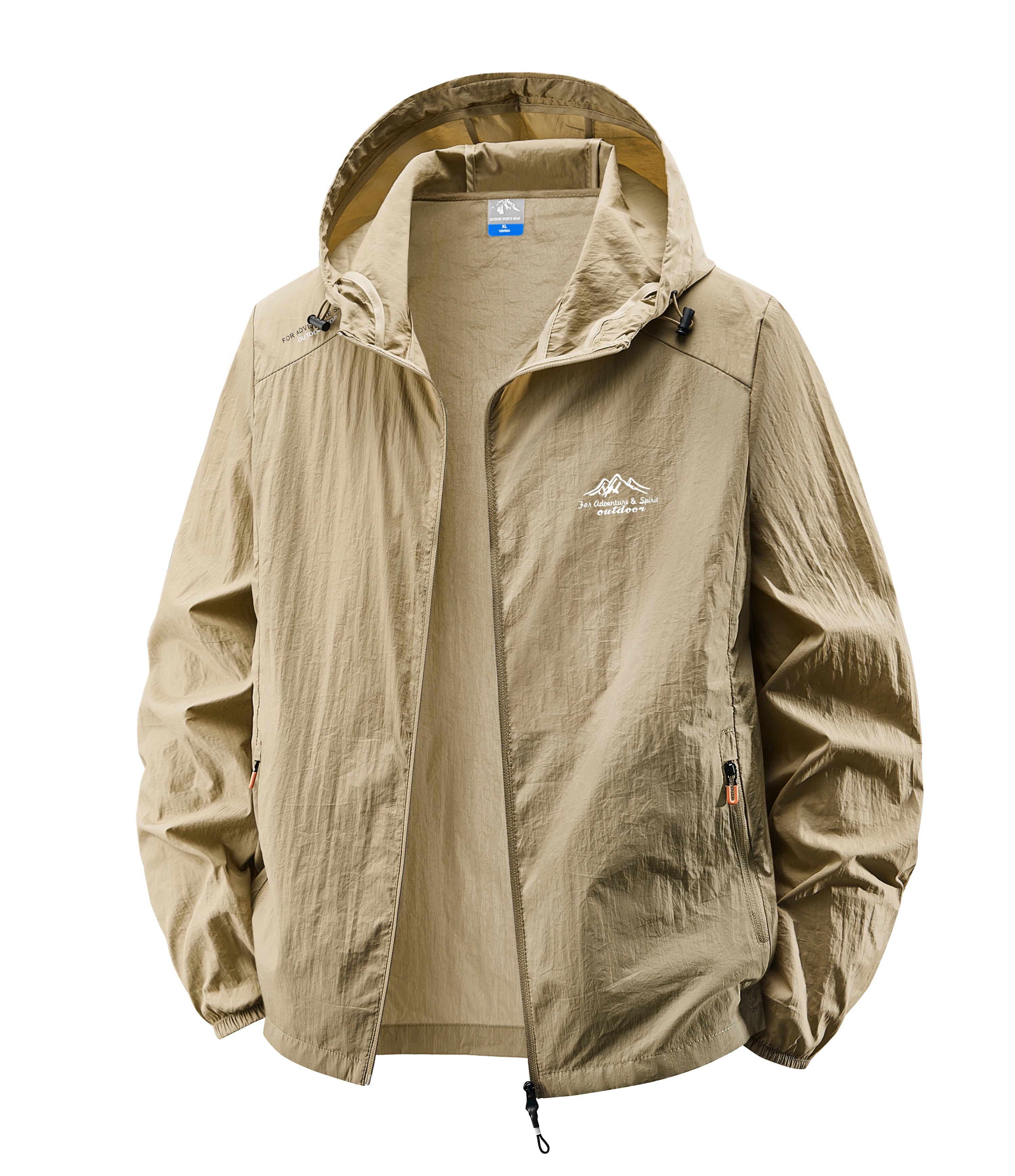 Summer Men's Sun Protection Clothing Lightweight Breathable Ice Silk Hooded Quick Dry Jacket Outdoor Anti-ultraviolet Skin Coat