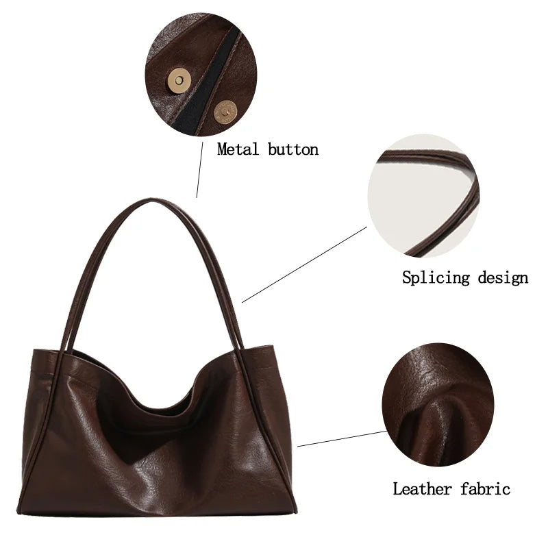 Women's Bag Simple Large Capacity Shoulder Bags For Women Waterproof Tote Bag Daily Commuting Handbag